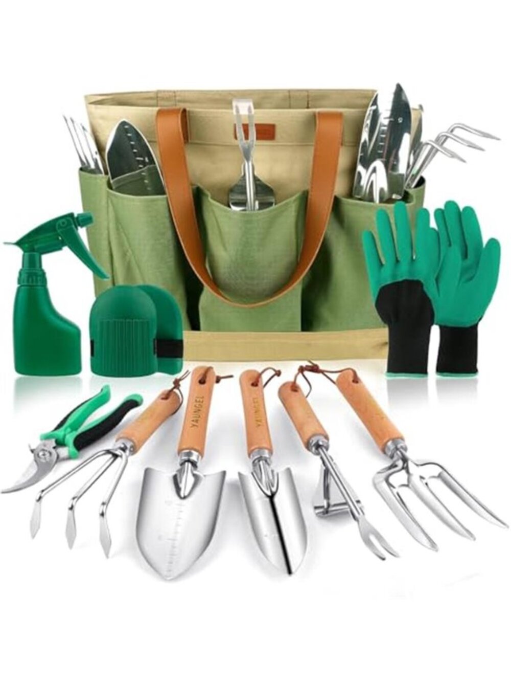 Garden Tool Set Stainless Steel Gardening Kit Tote Bag Gloves Gift for Women